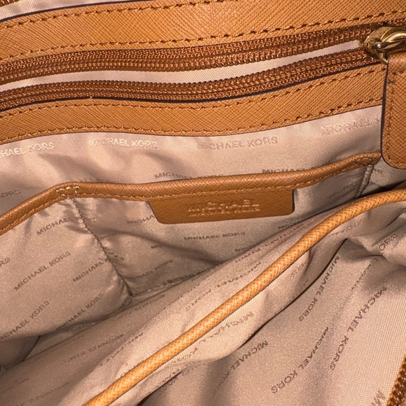 Michael Kors Cream Signature Tote with Tan Trim - Picture 3 of 3